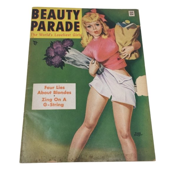 Vintage Beauty Parade "Four Lies About Blondes/Zing on A G-String" Magazine - Picture 1 of 16